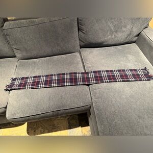 Burberry Checkered Cashmere Scarf in Black and White